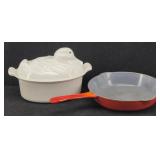 Vintage Le Creuset White Duck Terrine MINT