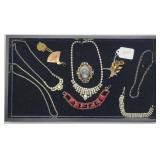 Vintage Rhinestone Jewelry Necklaces, Bracelet