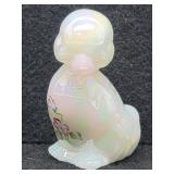 Signed Fenton Hand Painted Baby Duckling Figurine.