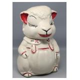 AMERICAN POTTERY  Bisque Sheep Cookie Jar 1940
