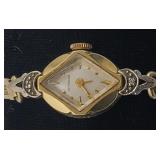 Wittnauer 14K Gold & Diamond Watch (3.176gtw case)