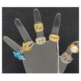 (7) Fashion Rings: Sizes 4, 5, 6.5, 7