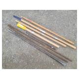 (8) Assorted Metal Bars and Yard Tool Handles