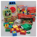 Vtg Toys: Buzzy Bee, Alan Alligator, Playskool...