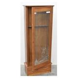 6-Gun Wood Cabinet Deer Design on Glass 1 Drawer