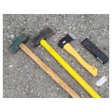(4)Tools: Sledgehammer, Ax, Wedge & Splitting Maul