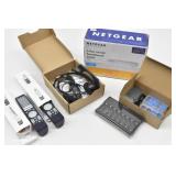 (2) Universal Remotes, Head Set, Net Gear ...