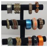 (14) Bold Cuff, Bangle & Stretch Bracelets