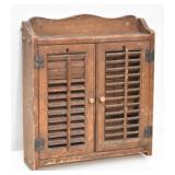 Rustic Wall Cabinet w/ Shutter Doors