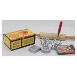 Embossed Wood Rolling Pin, & Nordic Ware Mold