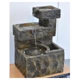 Tiered Water Fountain Fiberglass 30" T