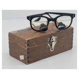 Surgical Magnifying Eyeglasses w/ Wood Case