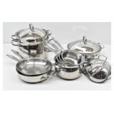 Lovely 11 pc Set BELGIQUE SS Cookware w/ Lids...