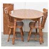 Small Table w/ Leaf & 2 Pub Style Chairs