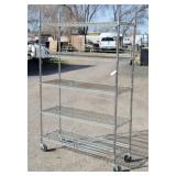 Rolling Wire Metal Shelf Unit 6