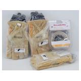 (3 Pkgs) Kinco Leather Gloves & Tie-Out Cable