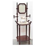 Barley Twist Legs Wash Stand Mirror Back ...