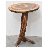 Unique Solid Wood Side Table Wood Art Top