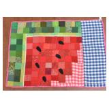 Watermelon Picnic Theme Country Quilt Vintage