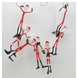 (7) Bendable Bendy Santa Claus Figures