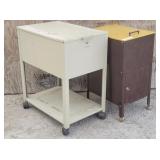 (2) Rolling Steel File / Storage Cabinets