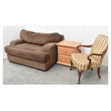 Furniture: Striped Accent Chair, Sofa Loveseat...