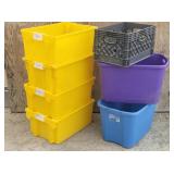 Seven Open Totes (yellow totes stack)