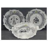 (3) Waterford Songs of Christmas Plates w/ Boxes