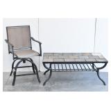 Patio Coffee Table & Chair