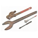 Alligator Wrench, Pipe Wrench, Wood Boring Bit