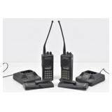 (2) Motorola GTX Handie-Talkie, Chargers, & ...