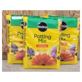 (3) Bags 'Miracle Gro' Potting Soil