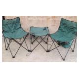 Folding Camp Chairs & Table Set