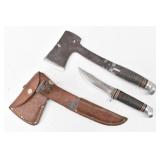 Hatchet & Knife Set w / Scabbard