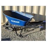 Kobalt 6-cu ft 1 Wheel Steel Push Wheelbarrow