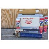 (11) Red N Tacky Grease 14 oz Tubes & Grease Gun