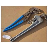 Pipe Wrench & Tongue and Groove Pliers