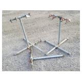 Multiple 4 Valve Galvanized Pipe Stands
