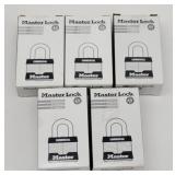 (5) New Master Locks Padlocks 5KA -A272