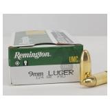 50rd 9mm FMJ-RN Remington Ammo