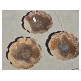 (3) Rusty Scalloped Plow Discs / Blades