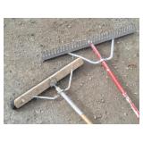 3 ft Yard Rake & Commercial Bush Broom