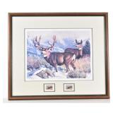 1989 Wyoming Conservation Stamp and Print by