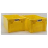 (2) Plastic Stackable Crates / Stack & Nest Totes