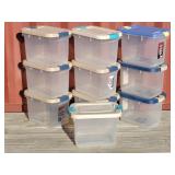 (10) Rubbermaid Roughneck 19 QT Totes w/ Lids