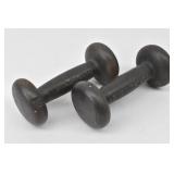 (2) 3 lb Cast Iron Dumbbells