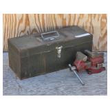 Pioneer Steel Tool Box w/ Tray & Bench Vise