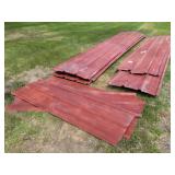 Red Steel Siding / Roofing Panels