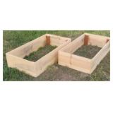(2) Wood Garden Planter Boxes 25"x47"