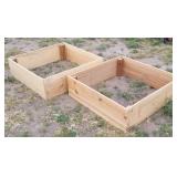 (2) Wood Garden Planter Boxes 36"